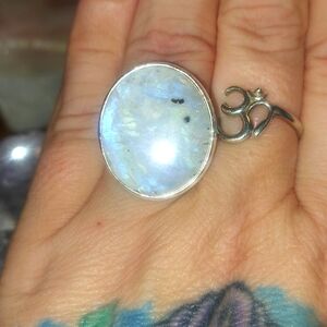 Rainbow Moonstone Ring Size 6.25
